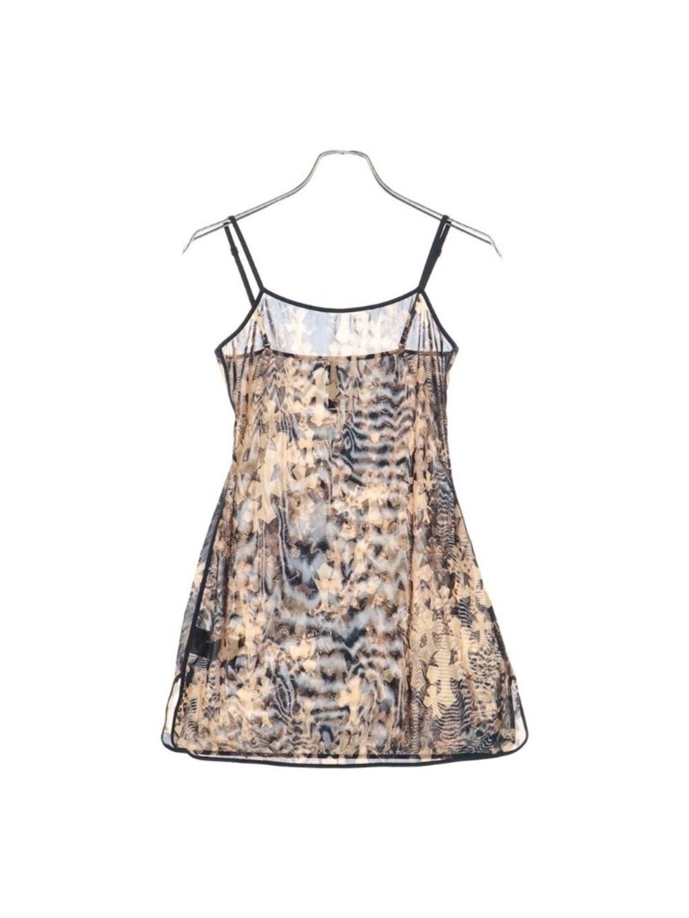Chrome Hearts Sheer Mesh Bateau Cemetery Cross All Over Print Dress Camisole